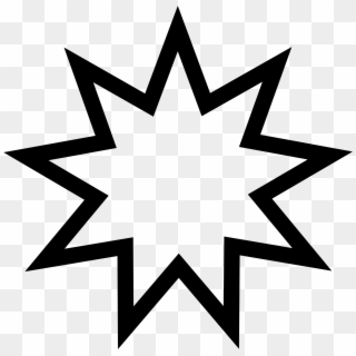 Star Text Symbol - Bahá Í Faith Symbol Clipart