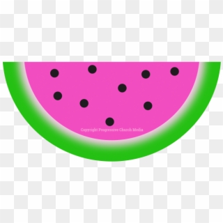 A Slice Of Half Of A Watermelon - Watermelon Clipart