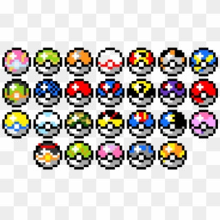 Pixel Art Pokeballs , Png Download - Pixel Art Pokeballs Clipart