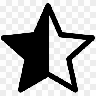 Star Shape With Half Full Comments - Four And Half Stars Clipart