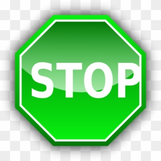 Red Stop Sign Vector Clip Art - Red And Green Stop Sign - Png Download