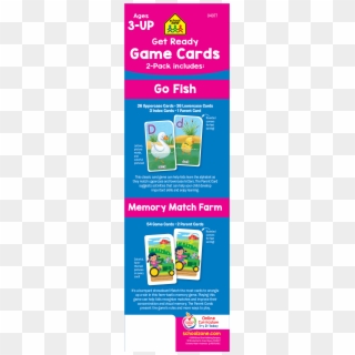 Get Ready Game Cards Go Fish & Memory Match Farm 2-pack - School Zone Clipart