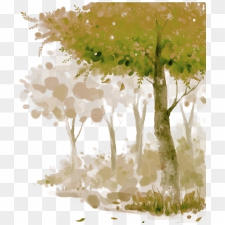 Watercolor Painting Adobe Illustrator Computer File - Floresta Aquarela Png Clipart