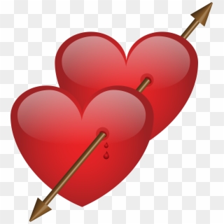 Two Hearts With Arrow Png Clip Art Image Transparent Png