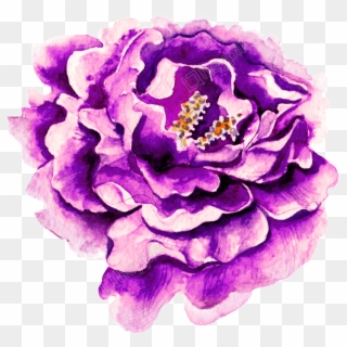 A Transparent Png Free Download - Purple Floral Water Color Clipart
