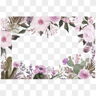 Cut Flowers Painting - Watercolor Floral Border Designs Clipart