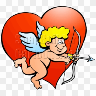 Love Amor Heart Arrow Facing Right - Heart And Arrow Clipart