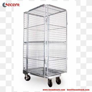 Steel Euro Style Mesh Roll Cage For Supermarket And - Shelf Clipart
