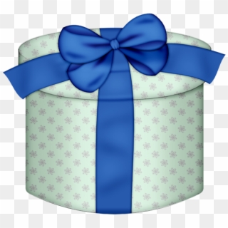 White Round Gift Box With Yellow Bow Png Clipart - Present Gift Box Clipart Transparent Png