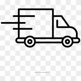 Delivery Truck Coloring Page - Free Shipping Icon Png Clipart