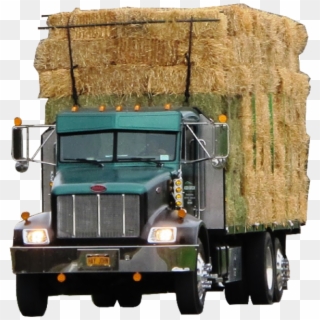 Delivery Truck Unloading Png Transparent Delivery Truck - Truck Loaded With Straw Clipart