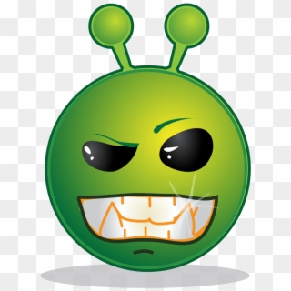 Smiley Green Alien Naah - Smiley Alienne Clipart