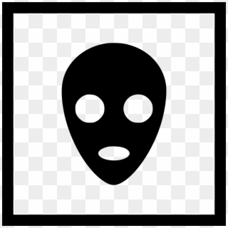 Alien Face Ufo Sign Png Icon Free - Mask Clipart