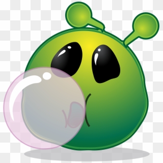 Alien Smiley Face Clip Art - Blow Bubble Gum Png Transparent Png