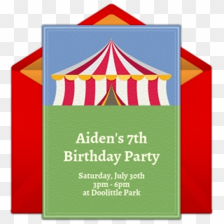 Big Top Circus Online Invitation - Party Clipart