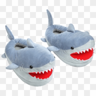Shark Plush Slippers - Shark Slippers Clipart