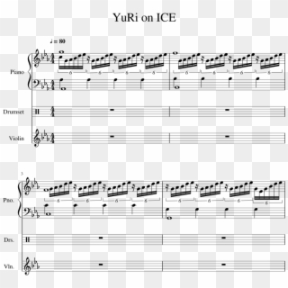 Yuri On Ice Sheet Music 1 Of 14 Pages - Sheet Music Clipart