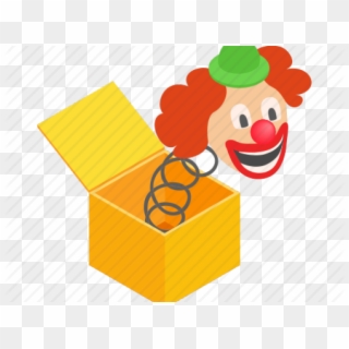 Clown Out Of The Box Clipart