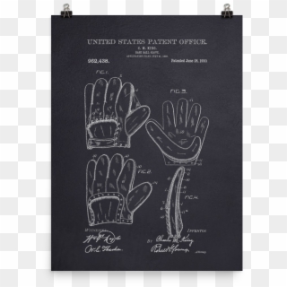 Baseball Glove Chalkboard Mockup Transparent Original - Sign Clipart