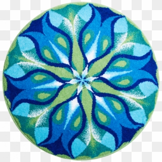 Mandala Silent Glow, Blue-green Mandala Silent Glow, - Green And Blue Mandala Png Clipart
