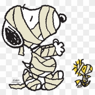 Mummy Snoopy And Woodstock - Snoopy Mummy Clipart