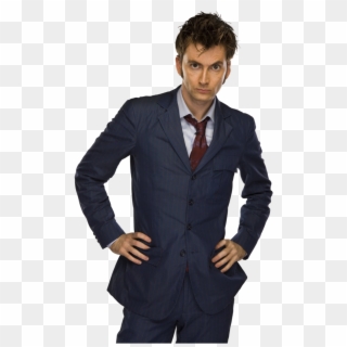 -the Doctor Has His Sonic Screwdriver - 10th Doctor Blue Suit Clipart
