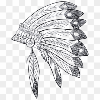 Indian,native American Indian - Indian Headdress Coloring Pages Clipart