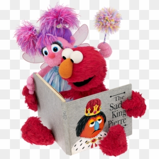 Elmo And Abby Reading Elmo And Abby Cadabby Enjoy Reading - Sesame Street Reading Book Clipart