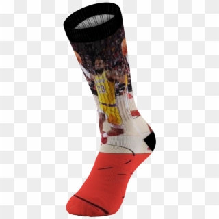 Customized Lakers Lebron James Dunk Design Print Socks, - Sock Clipart