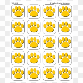 Tcr4543 Gold Paw Prints Stickers Image - Smiley Clipart