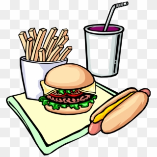 659 X 700 1 - Burger Fries Hotdog Cartoon Clipart