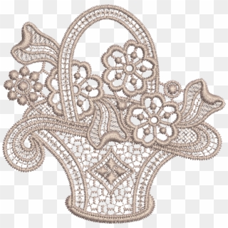 Napkin Embroidery Png - Embroidery Lace Png Clipart