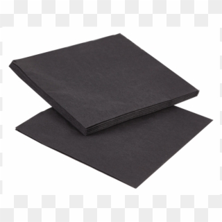 Napkin, Paper, 2-ply, 25x25cm, Black - Black Paper Napkin Png Clipart