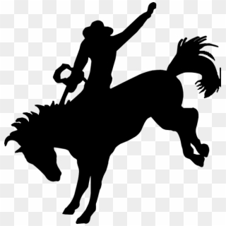 Idea - Cowboy Riding A Horse Silhouette Clipart