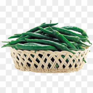 Peppers In Basket - Green Bean Clipart