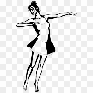 Silhouette Ballet Dancer Drawing - Female Dancer Clip Art - Png Download