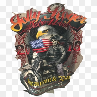 Bike Week T Shirt Jolly Roger Official - Dragon Clipart
