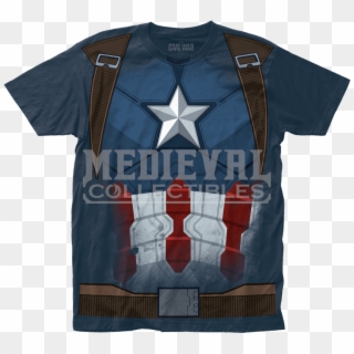 Captain America Civil War Suit T Shirt - Captain America Clipart