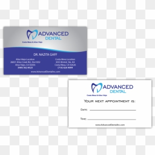 Pmm Port Ad Business Card - Dental Business Card Appointment Online Clipart