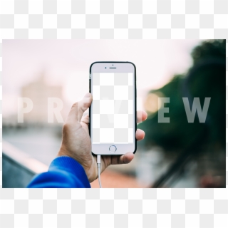 Portrait White Iphone Mockup Of A Man's Hand Holding - Mobile Take Picture Hand Clipart