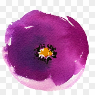 Hand Painted Purple Smudge Flower Png Transparent Clipart
