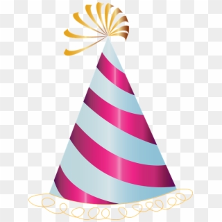 Happy Birthday, Hat, Party, Pink - Transparent Background Birthday Hat Png Clipart
