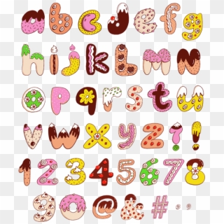 Buy Sweet And Enjoy Sweetness Candy Typogrpahy - Letras De Dulce Png Clipart