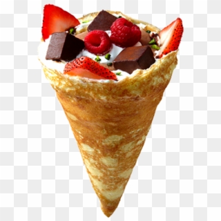 Fruit In Ice Cream Cones - Crepes Png Clipart