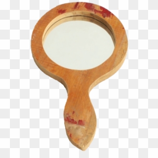 Round Hand Mirror Scrapwood - Wood Clipart