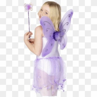 Child Purple Butterfly - Butterfly Fancy Dress Wings Clipart