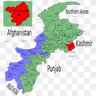 Abbottabad, Pakistan, North Of Islamabad, Pakistan - Khyber Pakhtunkhwa Map Clipart