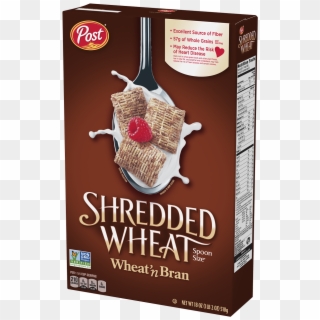 Post Shredded Wheat Spoon Size Wheat'n Bran Cereal - Shredded Wheat Cereal Post Clipart