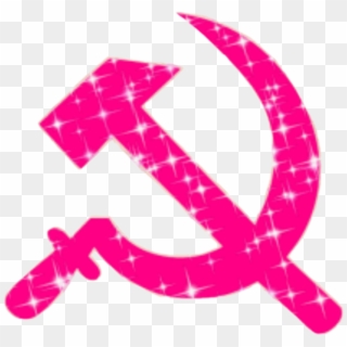 Soviet Revolution Hammerandsickle Pink Sparkles Sociali - Russian Sickle And Hammer Clipart