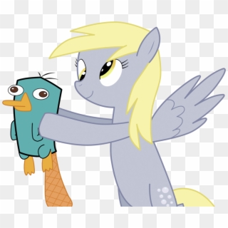 Cawinemd, Crossover, Derpy Hooves, Female, Mare, Pegasus, - Derpy Perry The Platypus Clipart